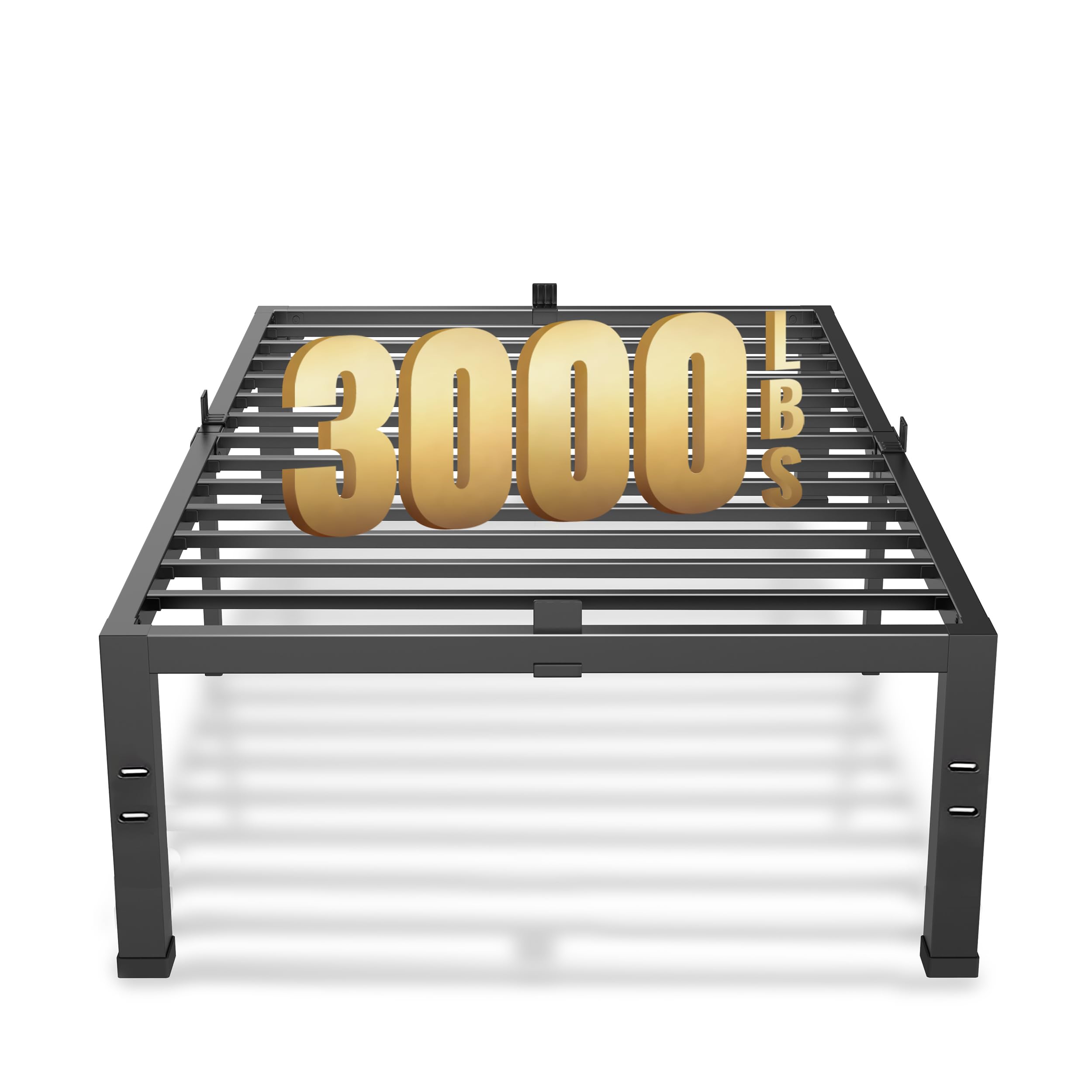 MAF 18 Inch Twin Size Bed Frames No Box Spring Needed Heavy Duty Metal Platform Bed Frame Steel Slat Support Easy Assembly Noise Free Black Bed Frame Twin