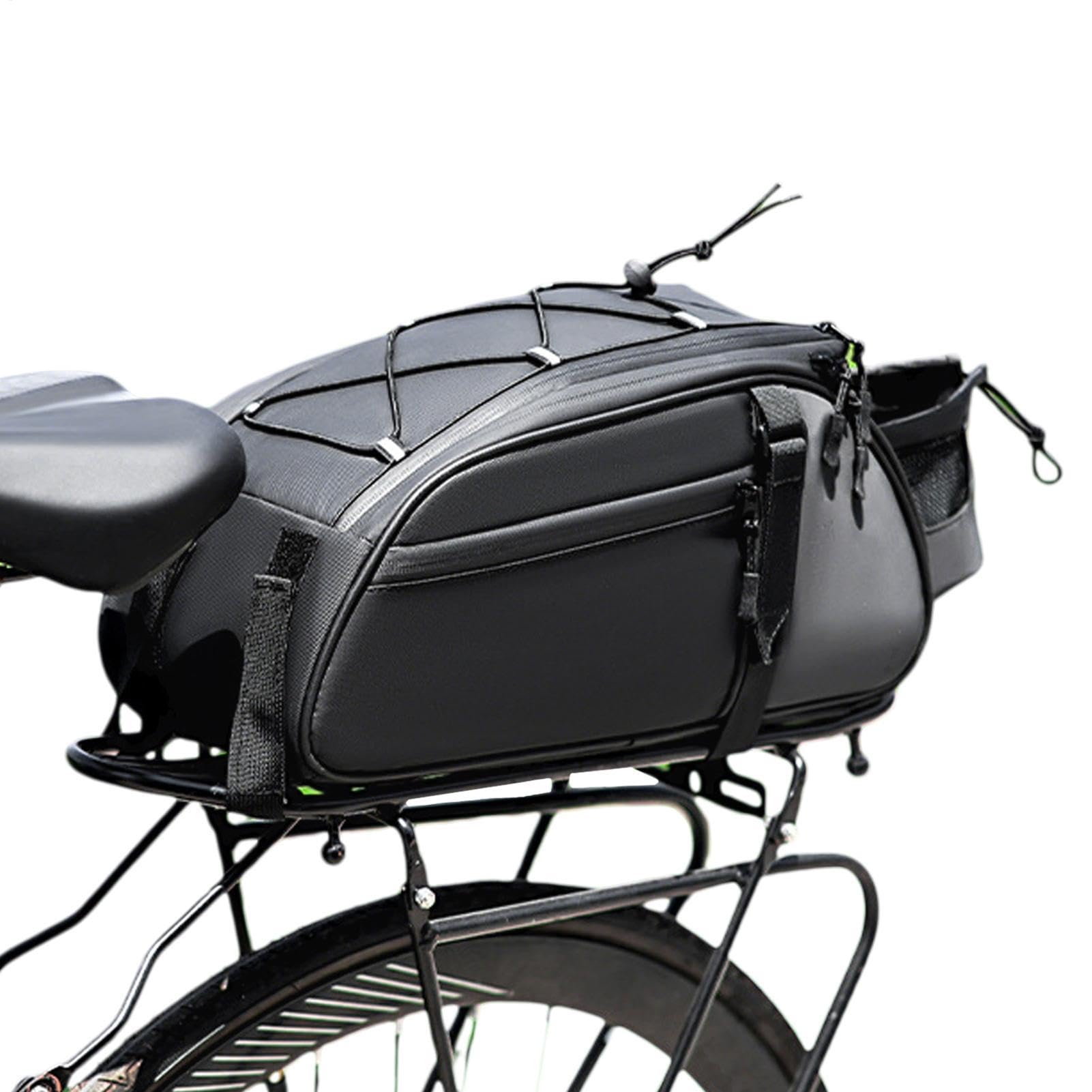 Borsa Posteriore Per Bici Borsa da Portapacchi 8L per Ciclismo | Organizzatore Regolabile per Sella con Tasche per Telefono Chiavi Attrezzi