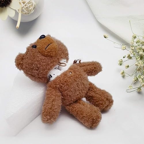 Miniatura 5 de Guppy Compatible con AirPods Pro Furry Case Girls 3D Cartoon Cute Teddy Bear Doll Plush Fluffy Warm Carry Case Soft Protective AirPods Pro Funda