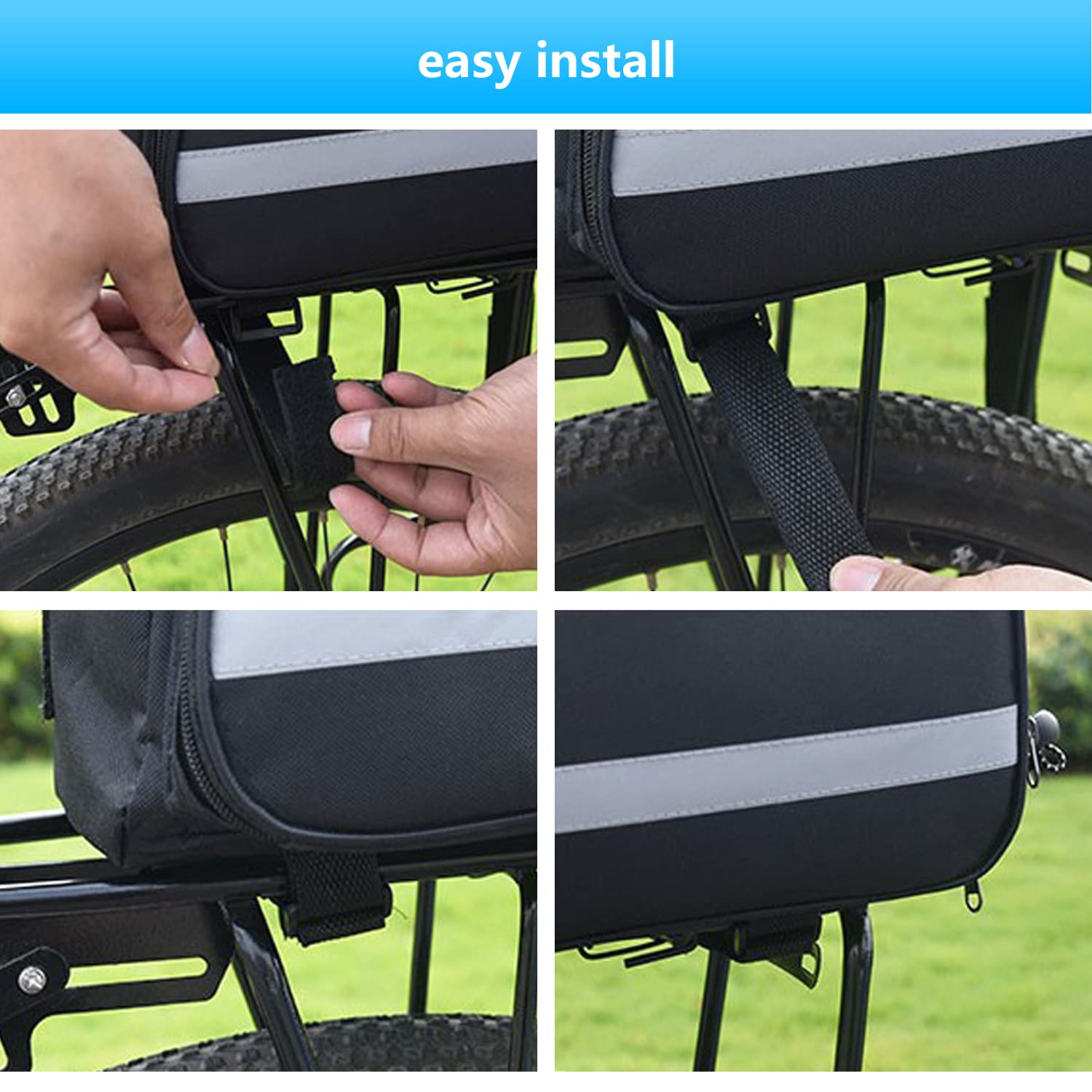 Borsa Portabagagli Per Bici - 10-27 Litri, Impermeabile, Riflettente, Per MTB E Viaggi - Foto 7