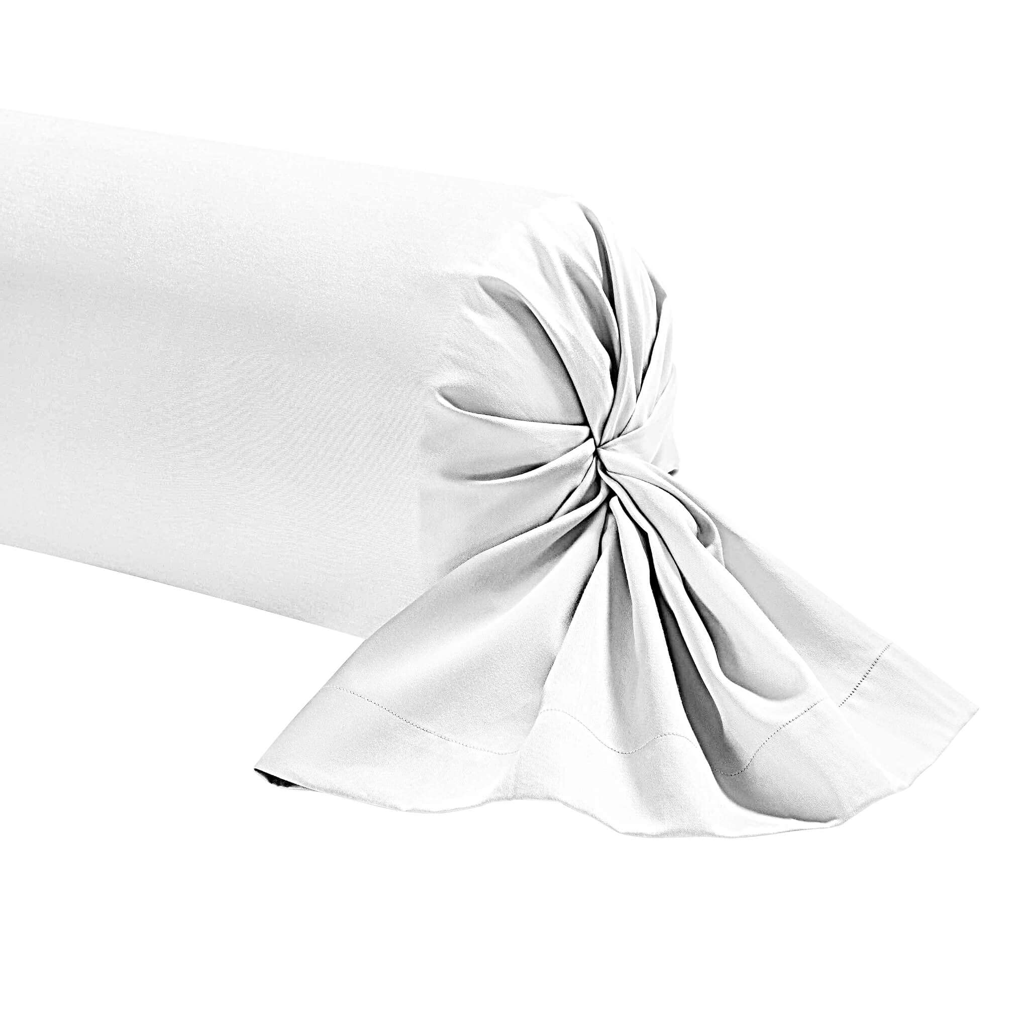 Taie de traversin Blanc 100% Lin 180 cm