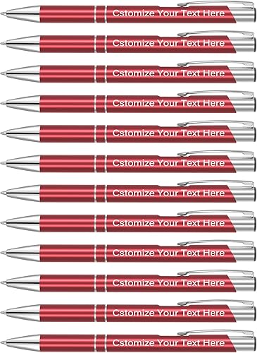 Hasta 500 bolígrafos personalizados, bolígrafos personalizados de tinta negra con tu nombre, logotipo, mensaje, texto, para oficina, negocios,