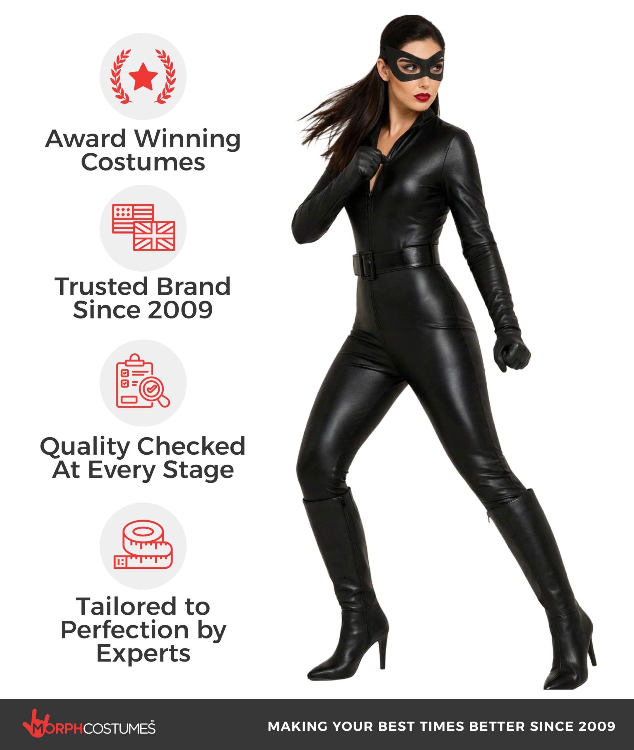 Morph Disfraz Gato Mujer, Disfraces Gata, Traje Superheroina, Disfraces Supervillana, Disfraz para Mujer Carnaval