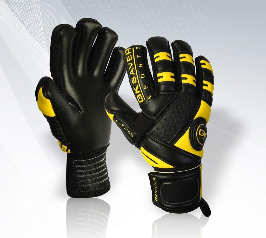 GK SaverFootball Goalkeeper Goalie Gloves |Anti-Slip Grip Palms |Alpha Series |Goalkeeping GK Gloves Size 6 to 11