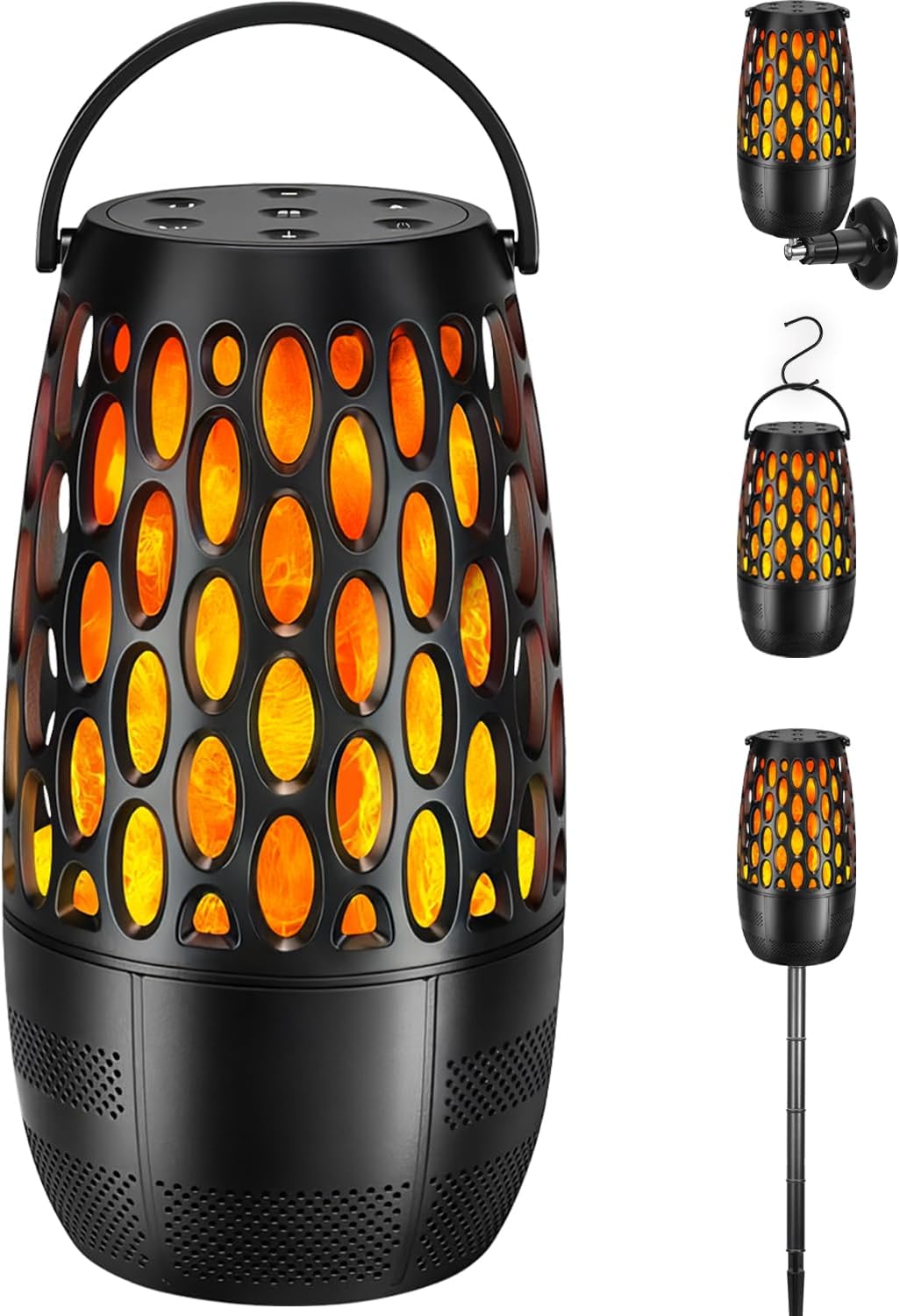 Upgraded Outdoor Bluetooth Speakers Waterproof, Outdoor Speakers with Light, Multi-Speaker Auto-Sync Up to 100 Speakers, HD Surround Sound Multiroom Digital Music System Speaker, Gifts for Men