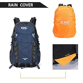 Diamond Candy Waterproof Hiking Backpack for Men and Women, Lightweight Day Pack for Travel Camping, Royalblue, 40L