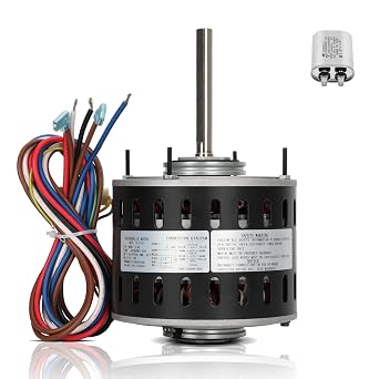 DL1036 Direct Drive Blower Motor 1/3 HP 1075 RPM 3 Speed 115V 48 Frame HVAC Furnace Motor, Reversible Sleeve Bearing Replacement Compatible with A.O. Smith Century GE Fasco Emerson Dayton Carrie