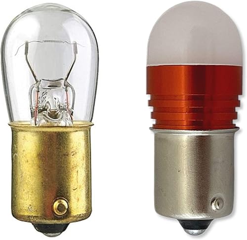 Miniatura 2 de Repuesto de bombilla en miniatura LED #1003#105 12 VDC  Base SC Bayoneta Ba15S  Forma de la lámpara B6  Voltaje 12 VDC (blanco brillante)