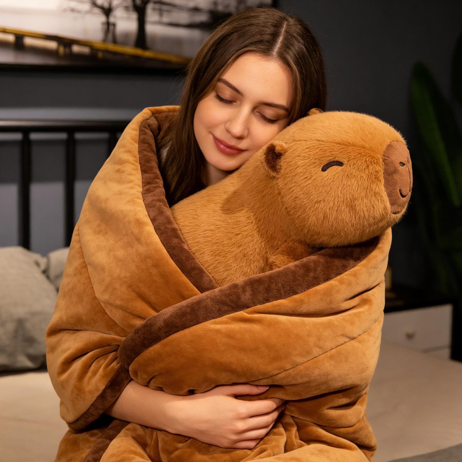 Generico Hängendes Tier - 60 cm / 23,6 Zoll, Highland-Geschenke, Plüschpuppen-Heimdekorationen Für Kinder, Mädchen Und Jungen Mit Gutem