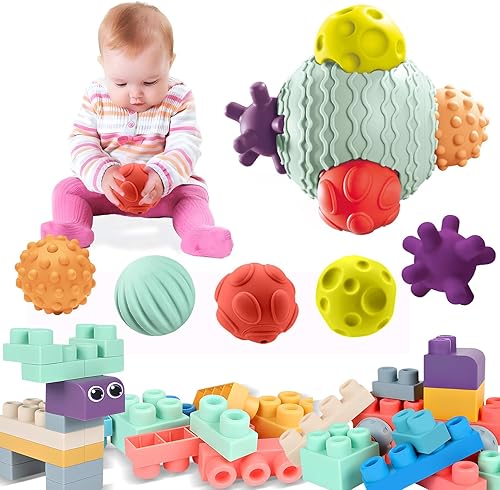 Bloques de construcción suaves para niños pequeños, bloques para niños de 6 meses en adelante, bloques apilables grandes y creativos, 20 bloques