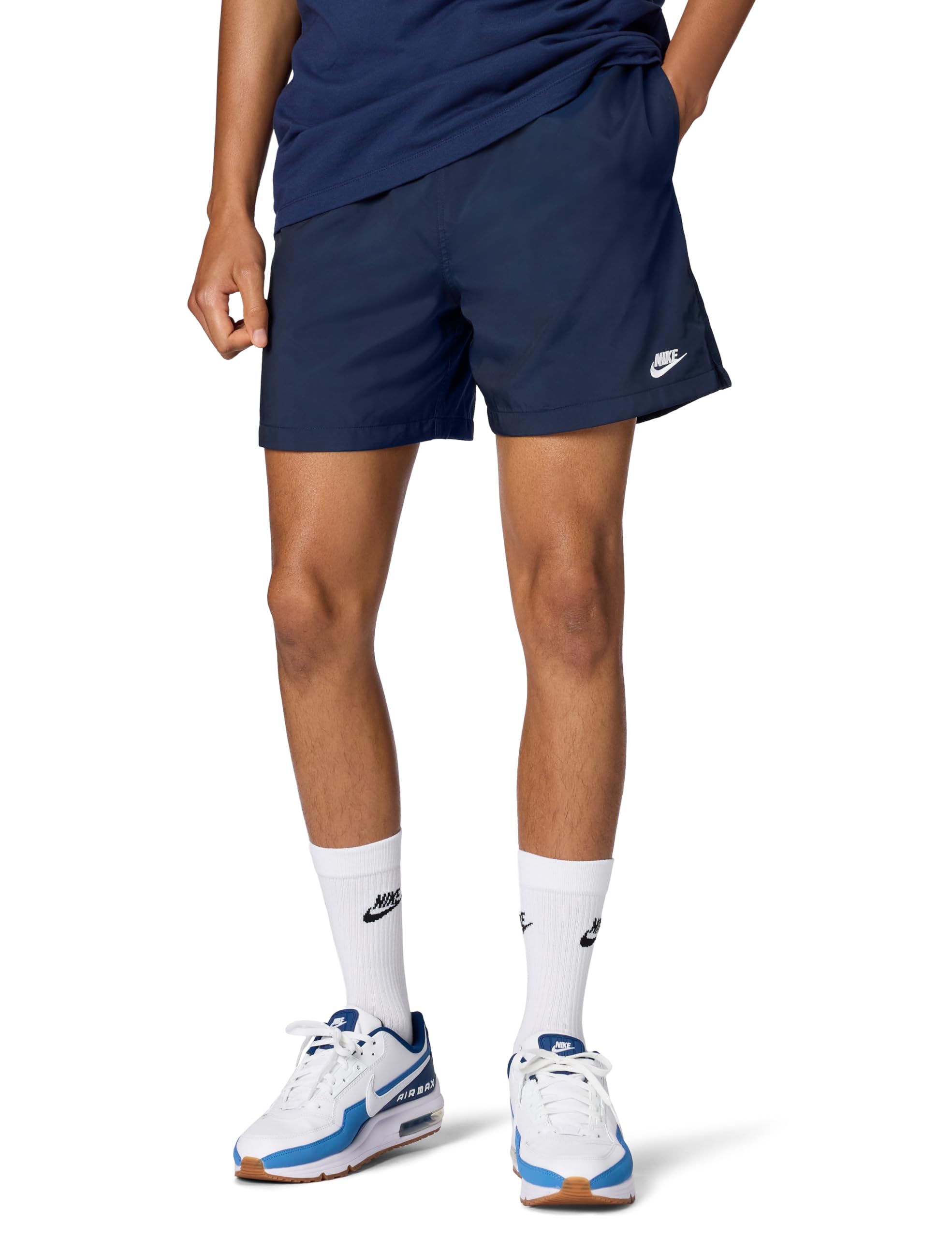 Nike Club Flow FN3307-451 Short tissé pour Homme, Obsidienne/Blanc, Taille S