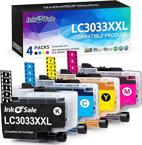 INK E-SALE Cartucho de tinta compatible LC3017 de repuesto para Brother LC3017XL 3017XL LC3017 Cartucho de tinta para uso con impresora Brother