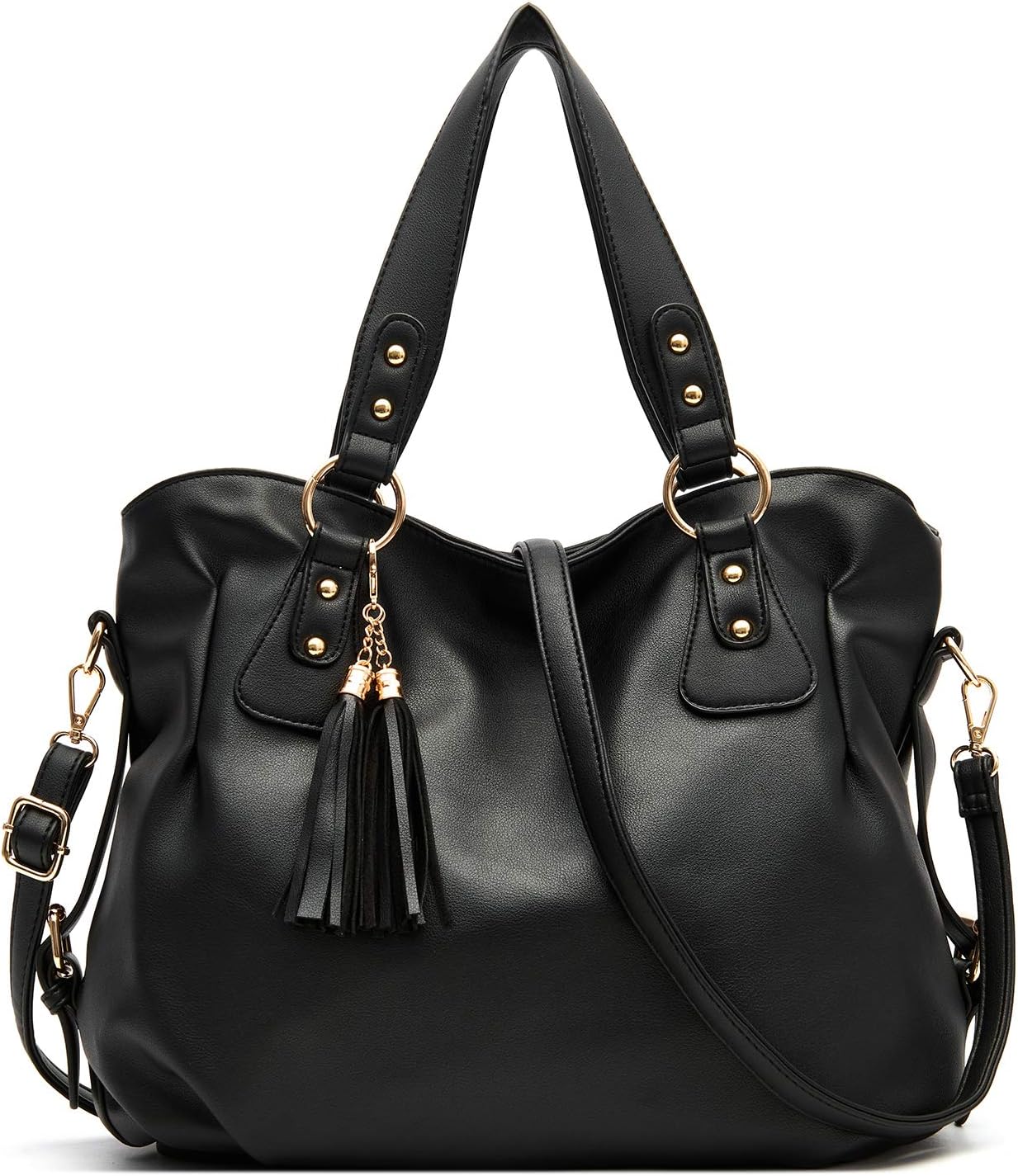 Soperwillton Fashion Handbag for Women Shoulder Bag Top Handle Satchel Hobo Tote Bag Purse Set 4pcs - Image 7