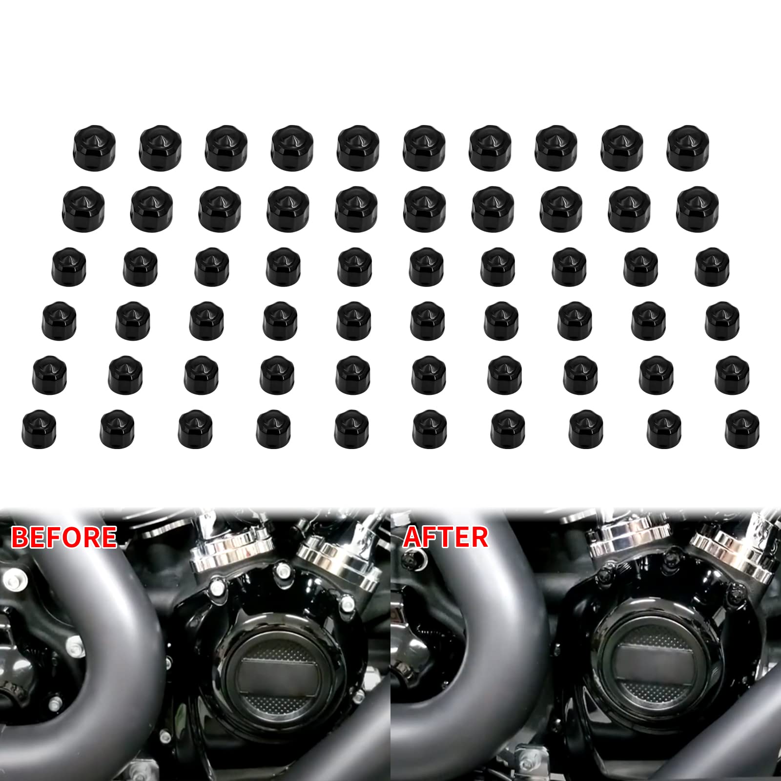 Amazon.co.jp: HDBUBALUS バイク エンジン ボルト キャップ カバー