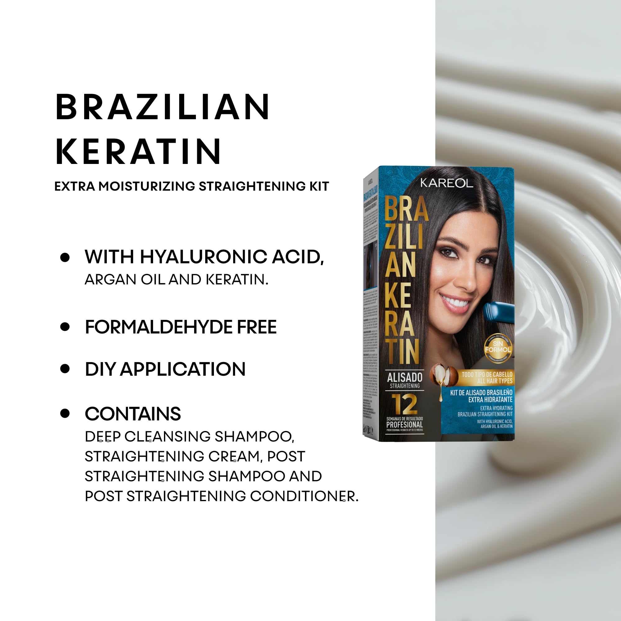 Kareol Extra Hydrating Brazilian Keratin Hair Treatment Kit