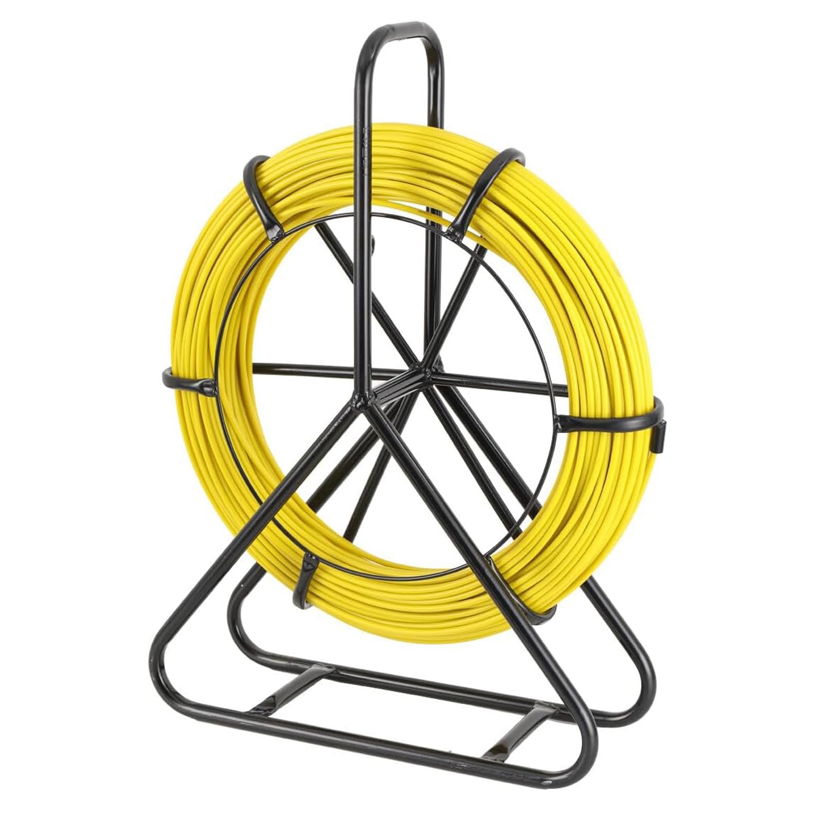 6mm 50m Ruban Bande à Poisson en Fibre de Verre, Aiguille De Tirage Fibre Optique Conduit de câble Porte-moulinet en acier, enfileur de câble de pipeline d'électricien