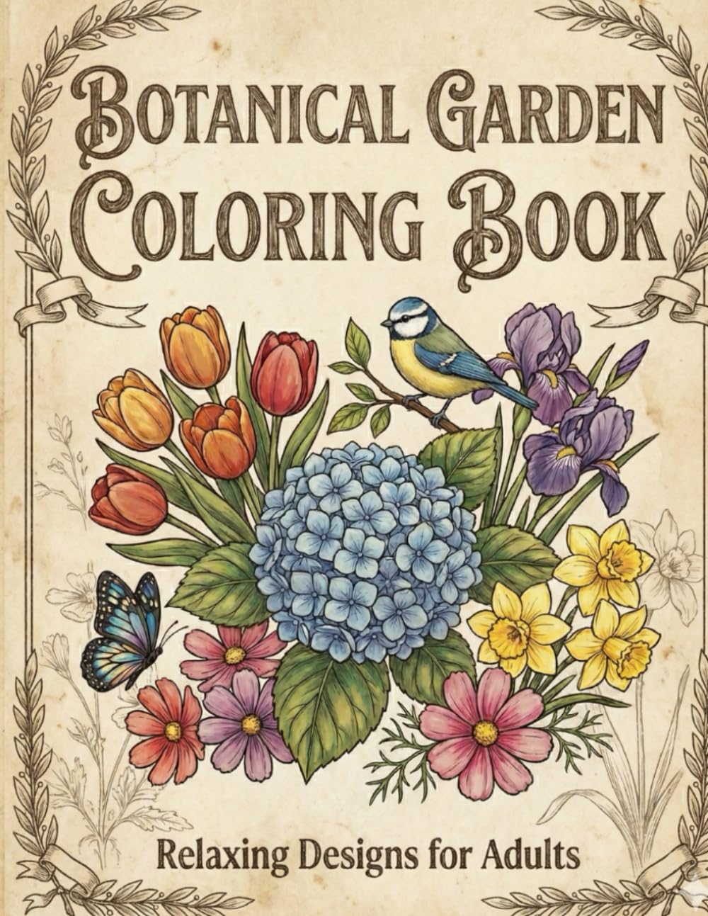 Botanical Garden Colouring book: "Relaxing Patterns for Calm and Serenity"