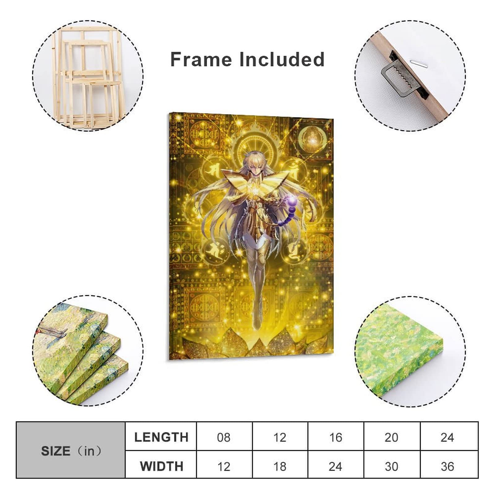 Amazon.co.jp: アートパネル キャンバス絵画 乙女座のシャカ 聖闘士