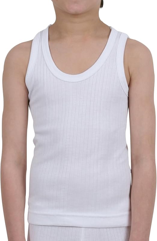 ETHO Childrens/Boys Thermal Underwear White Sleeveless
