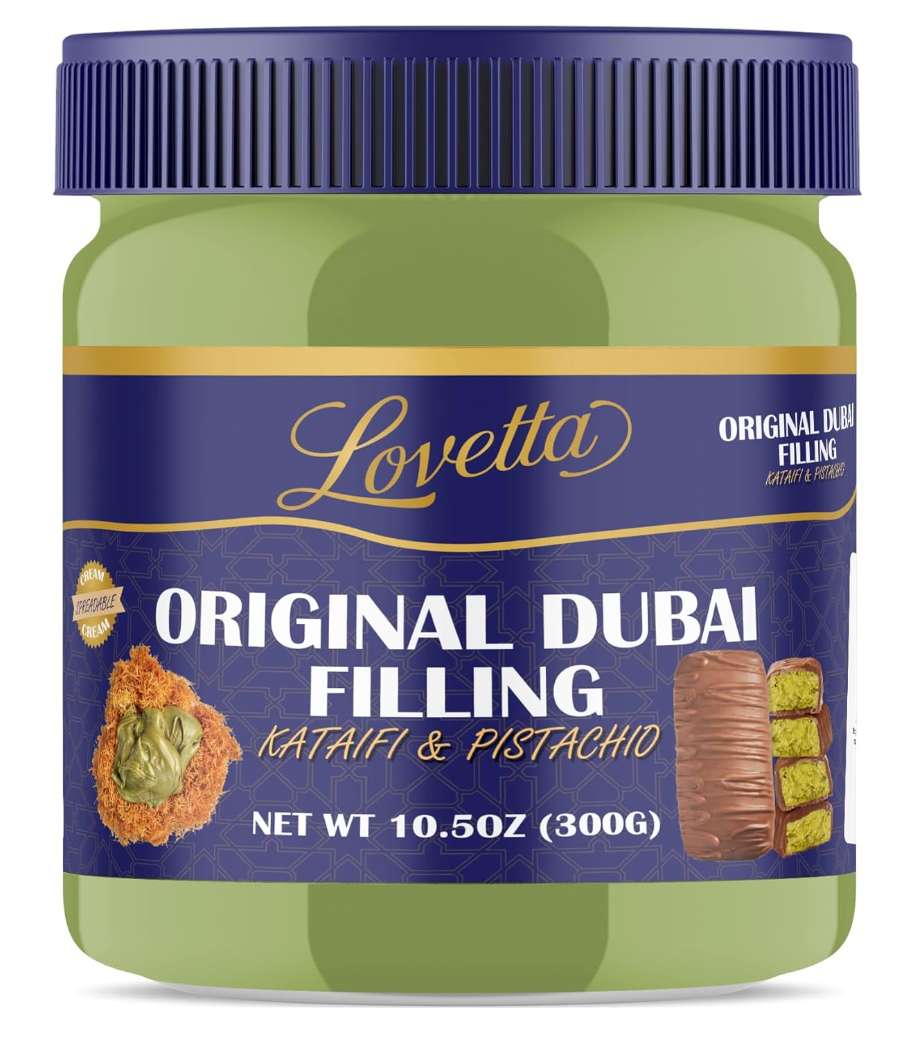 Lovetta Dubai Filling Pistachio & Knafeh 10.6oz (300g)