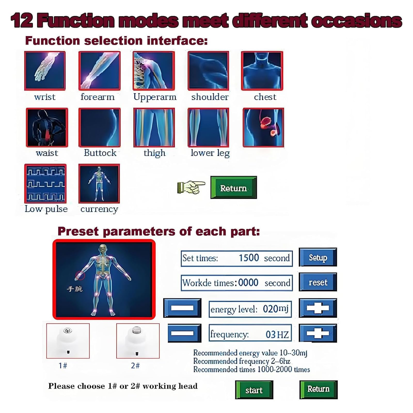 Dispositivo Per Terapia A Onde Durto, Massaggiatore Professionale A Onde Durto, Rigenerazione Tissutale Ad Alta Efficienza, Rilassamento Muscolare, Apparecchiatura Fisioterapica Multifunzionale.