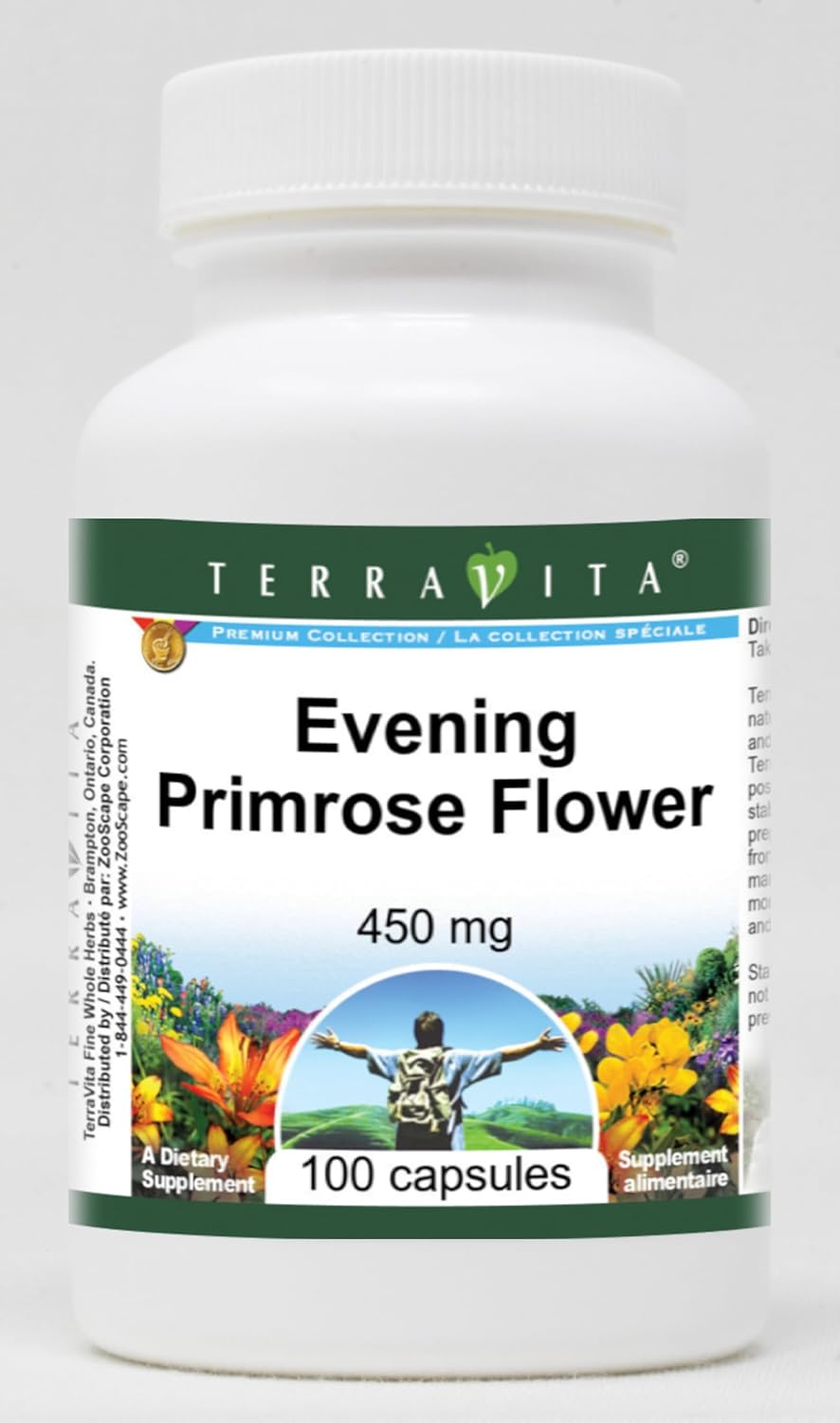 Evening Primrose Flower - 450 mg (100 Capsules, ZIN: 511395) - 3 Pack