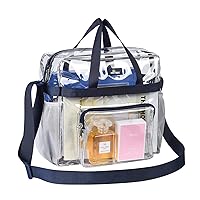 Vista 71 de MAY TREE Bolsa transparente para eventos en estadios de 12 x 6 x 12 pulgadas, bolsa de almuerzo transparente con correas reforzadas para trabajo