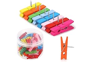Adorable and Sturdy Push Pins with Colorful Clips for a Classroom Delight