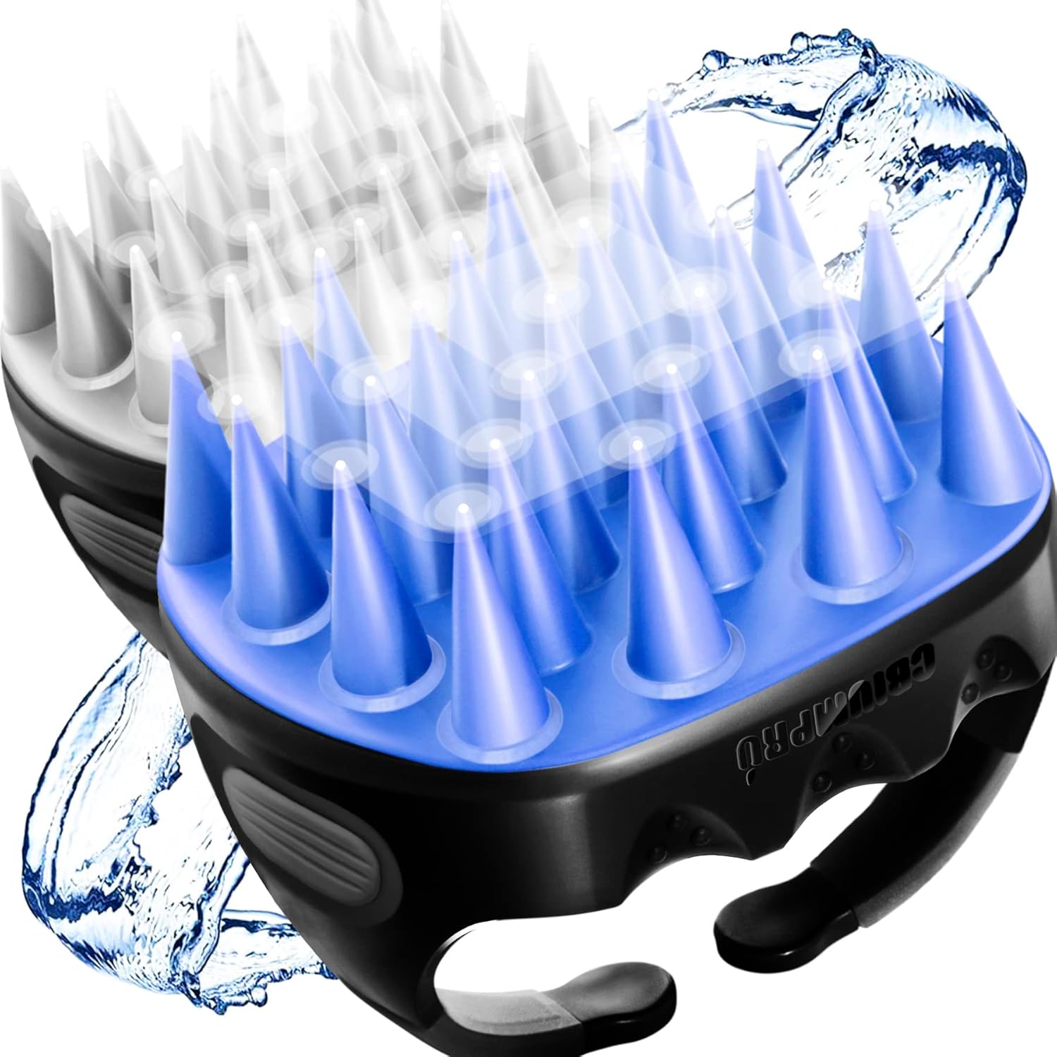 Silicone Hair Scalp Massager Shampoo Brush, Scalp Exfoliator for Dandruff Removal, Waterproof