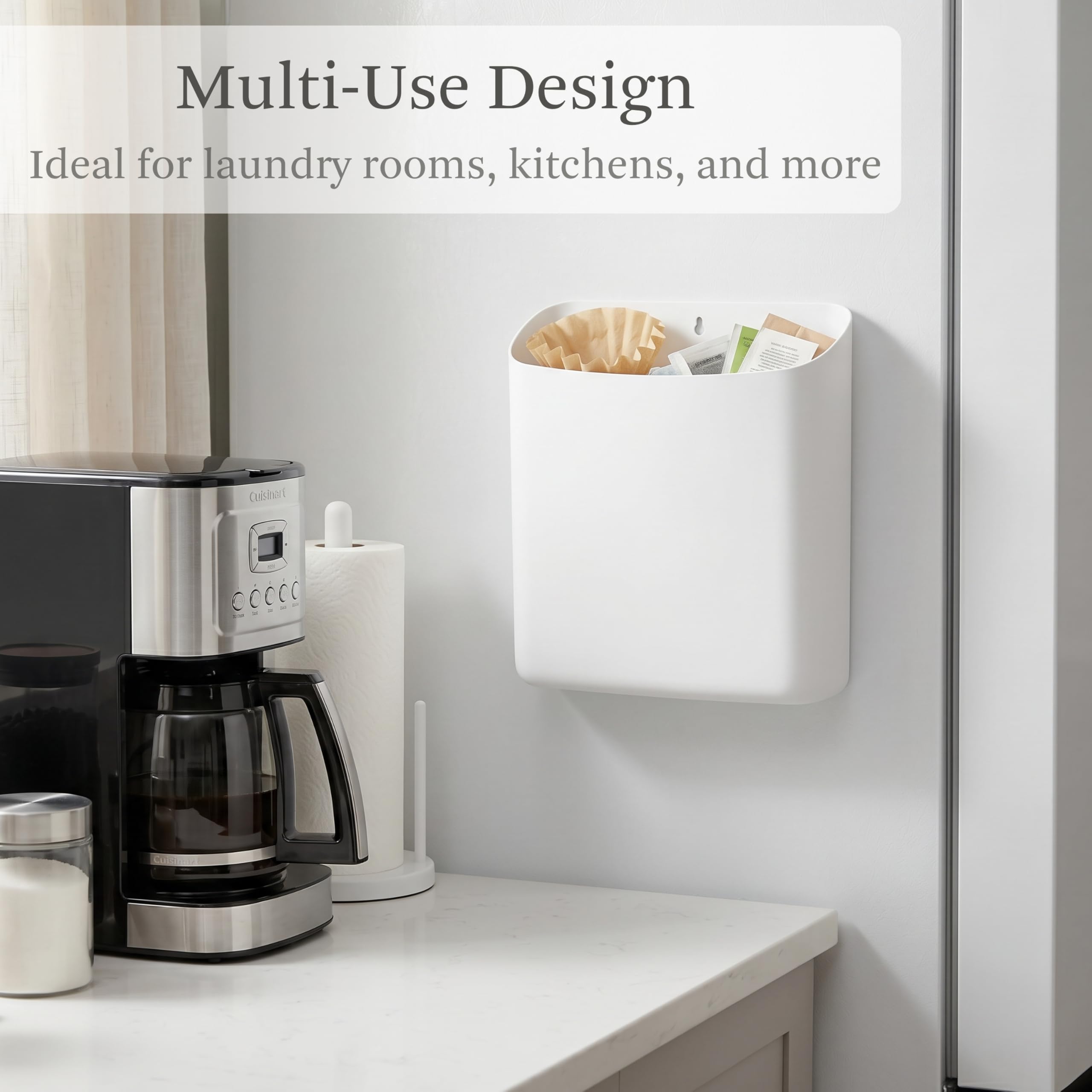 Magnetic Lint Bin - Wall Mounted Laundry Organizer -6 Magnetic Lint Bin - Wall Mounted Laundry Organizer -6