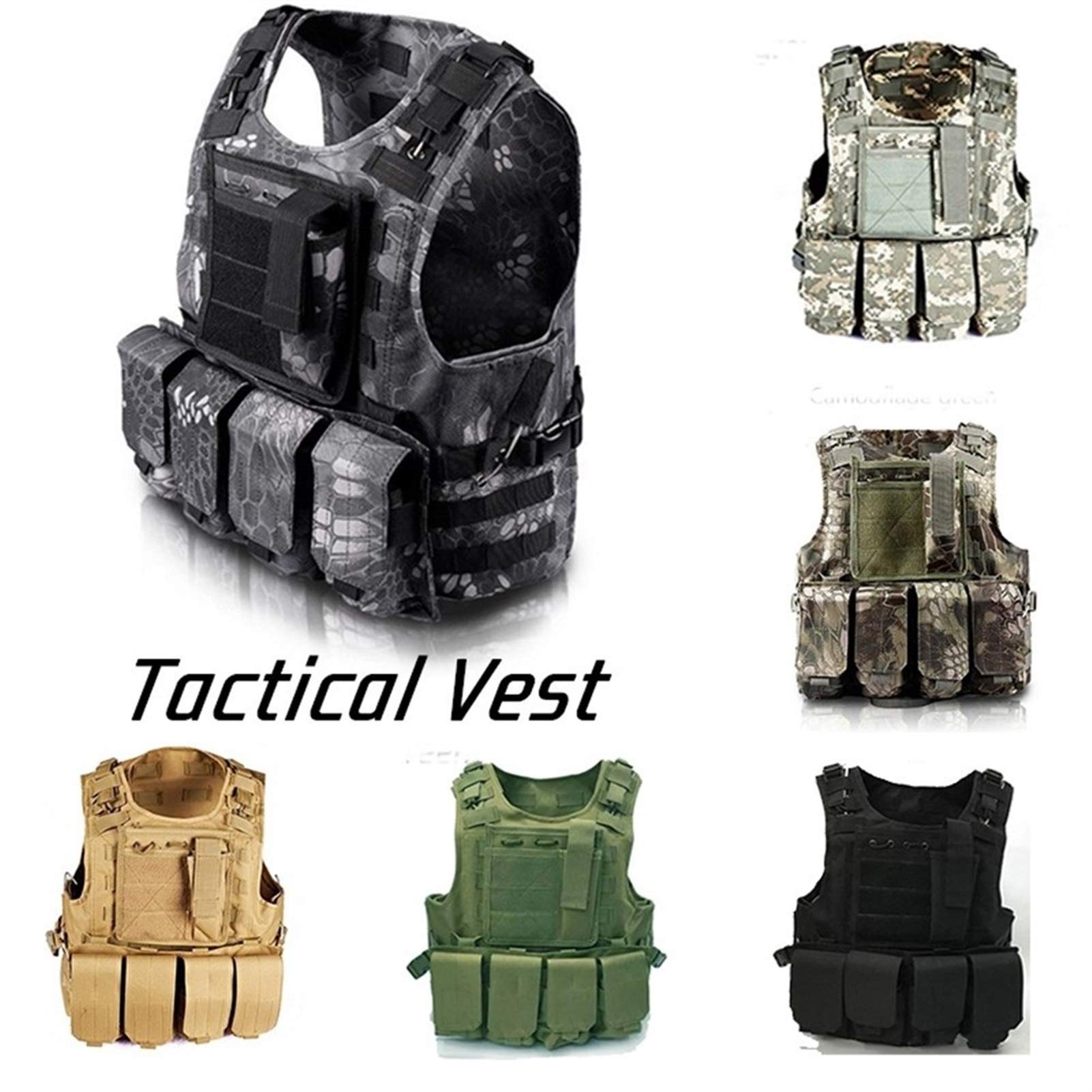 HXSZWJJ Militärweste Tactical Kampfweste Armee Angriffs-Ausrüstung Outdoor-Bekleidung Jagd Camouflage-Weste
