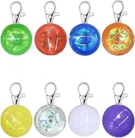 Bekhandy 8 Pack IP68 Waterproof Dog Collar Lights - 3 Modes LED Clip-On Safety Lights for Night Walking, Running, Pets