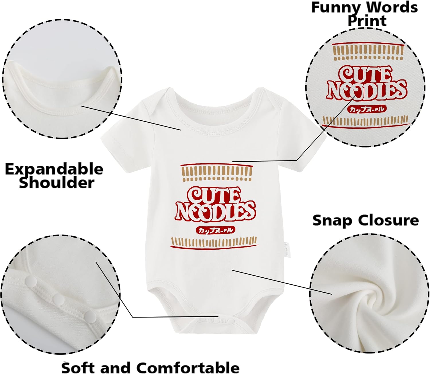 YSCULBUTOL Baby Twins Bodysuit Funny Ramen Outfit Noodle Funny Romper Baby Costume Jumpsuit Hat Bags