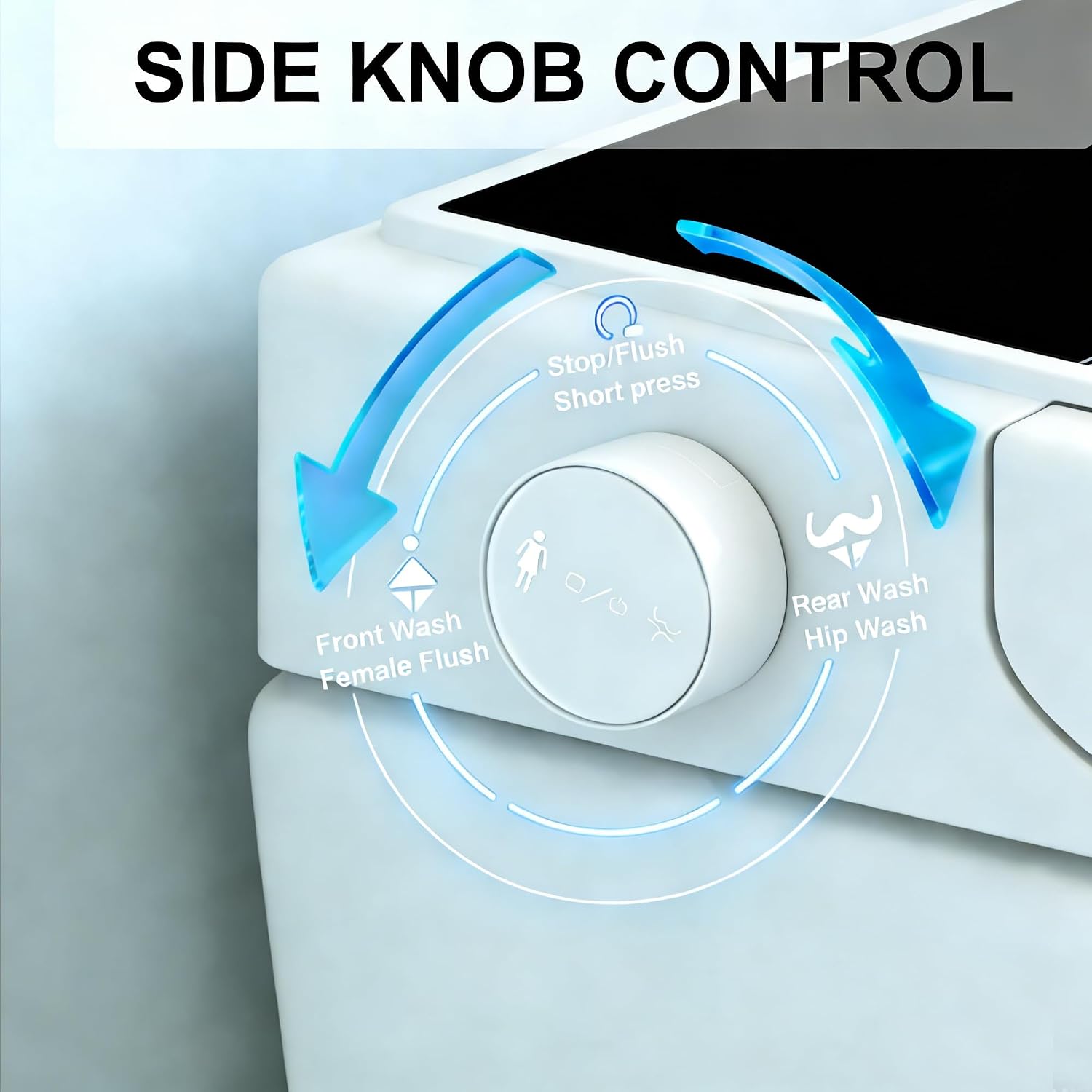 WinZo Square Smart Toilet Bidet For Modern Bathroom,Diamond-shaped Sleek Design Elonagted Rectangle 17" Comfort Bowl (White)