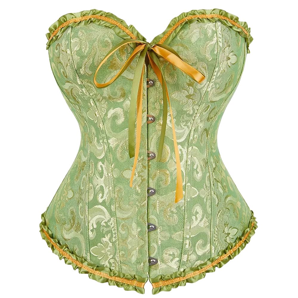 Corset Femme, Broderie Bustier Classique, Sexy Steampunk Gothique Bustier Top Noir