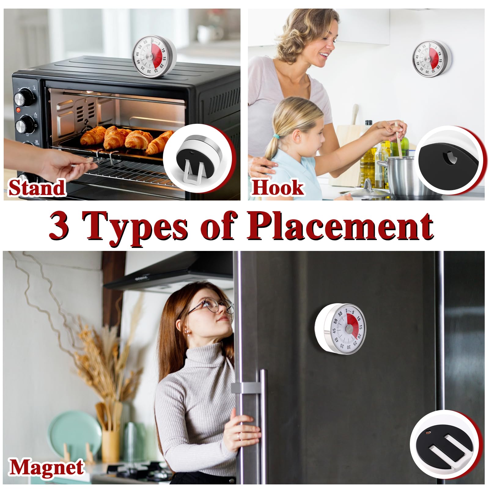 Risparmia Alla Grande Su Timer Di Cucina Visiva Timer Della Cucina Del Conto Alla Rovescia Visivo Di 60 Minuti: Strumento Di Gestione Del Tempo - Foto 9