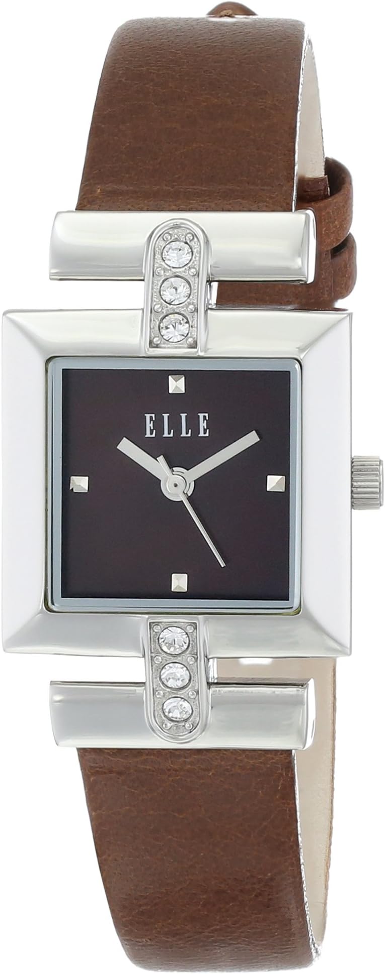 Women's EL20021S04C Steel Brown Dial Brown Strap Watch