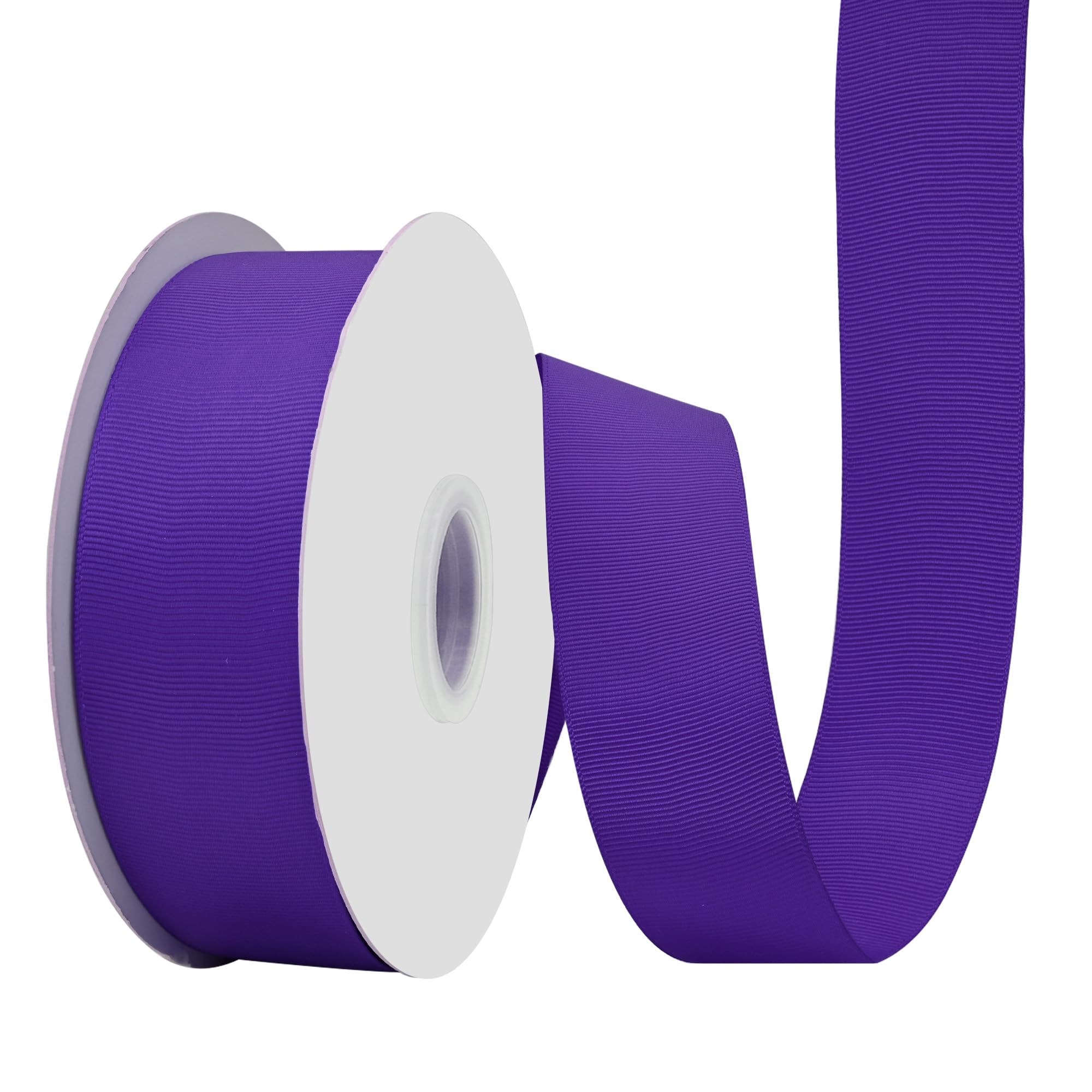 BVIEAKD 40mm x 45m Purple Grosgrain Ribbon Purple Ribbon for Gift Wrapping Very Suitable for Weddings Decoration Bouquet Arts Craft Sewing Hair Bow Invitation - Image 3