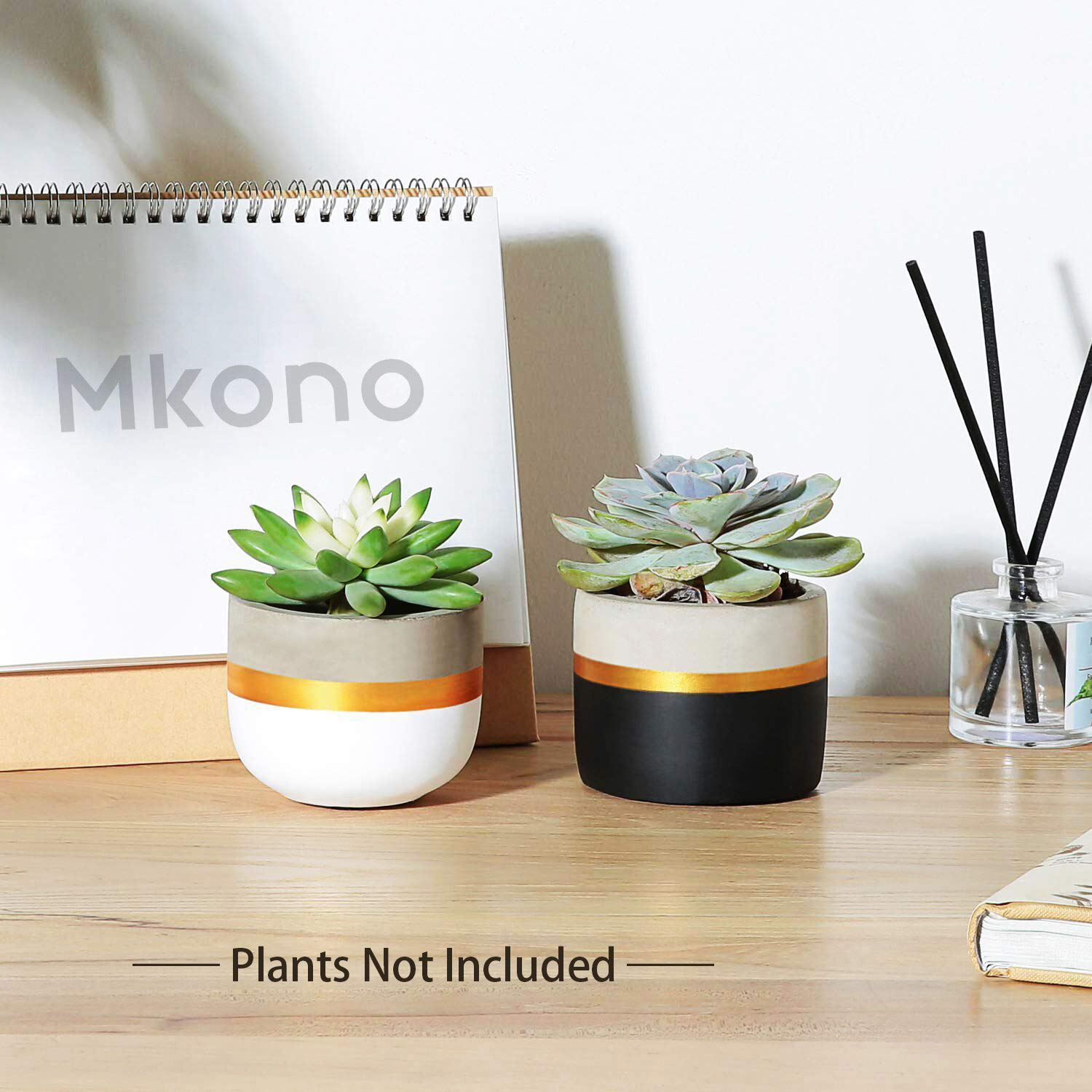 Amazon.com : Mkono 3 Inch Mini Succulent Pots Concrete Planter Set