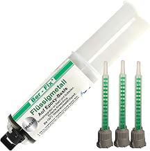Ber-Fix Liquid Metal Epoxy Adhesive 25 g + 3 Nozzles Metal Filled Reparatu | Liquid metal epoxy adhesive 25 g + 3 mixing nozzles metal-filled repair: liquid metal for metal-like filling