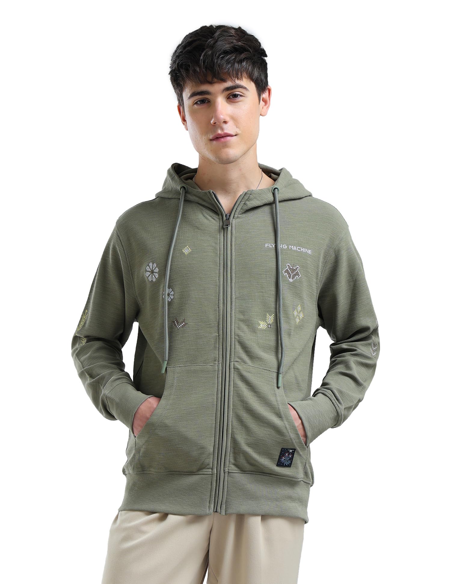 flying machine Men's Relaxed Fit Sweatshirt| Fabric Decoration-picture-51