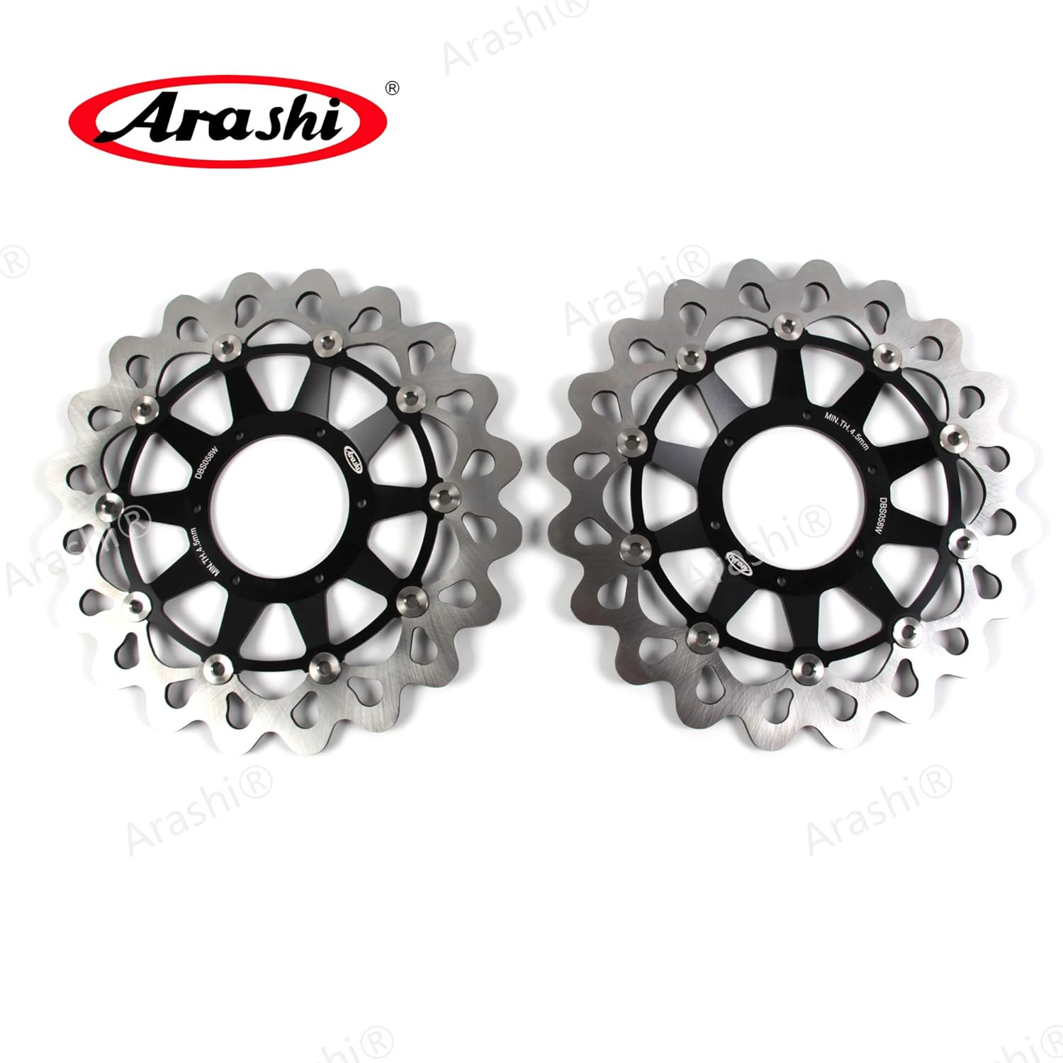 Arashi Front Wheel Rim and Brake Disc Rotors for Honda CBR1000RR 2006-2016, Motorcycle Replacement Accessories Parts Neon Yellow