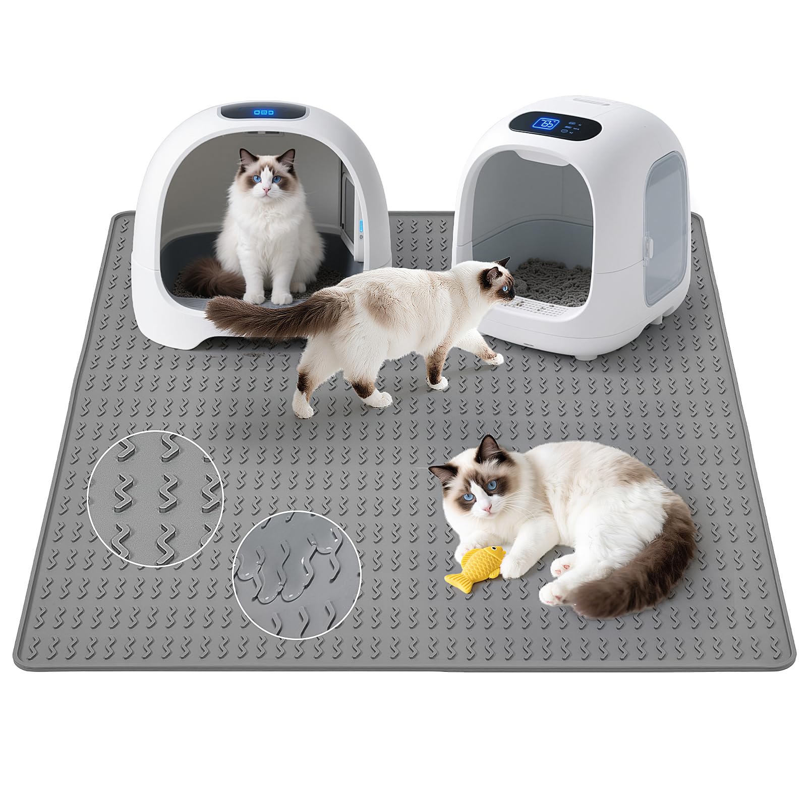 Iptienda Katzenklo Matte,120x89cm Katzenstreu Matte Wasserdi