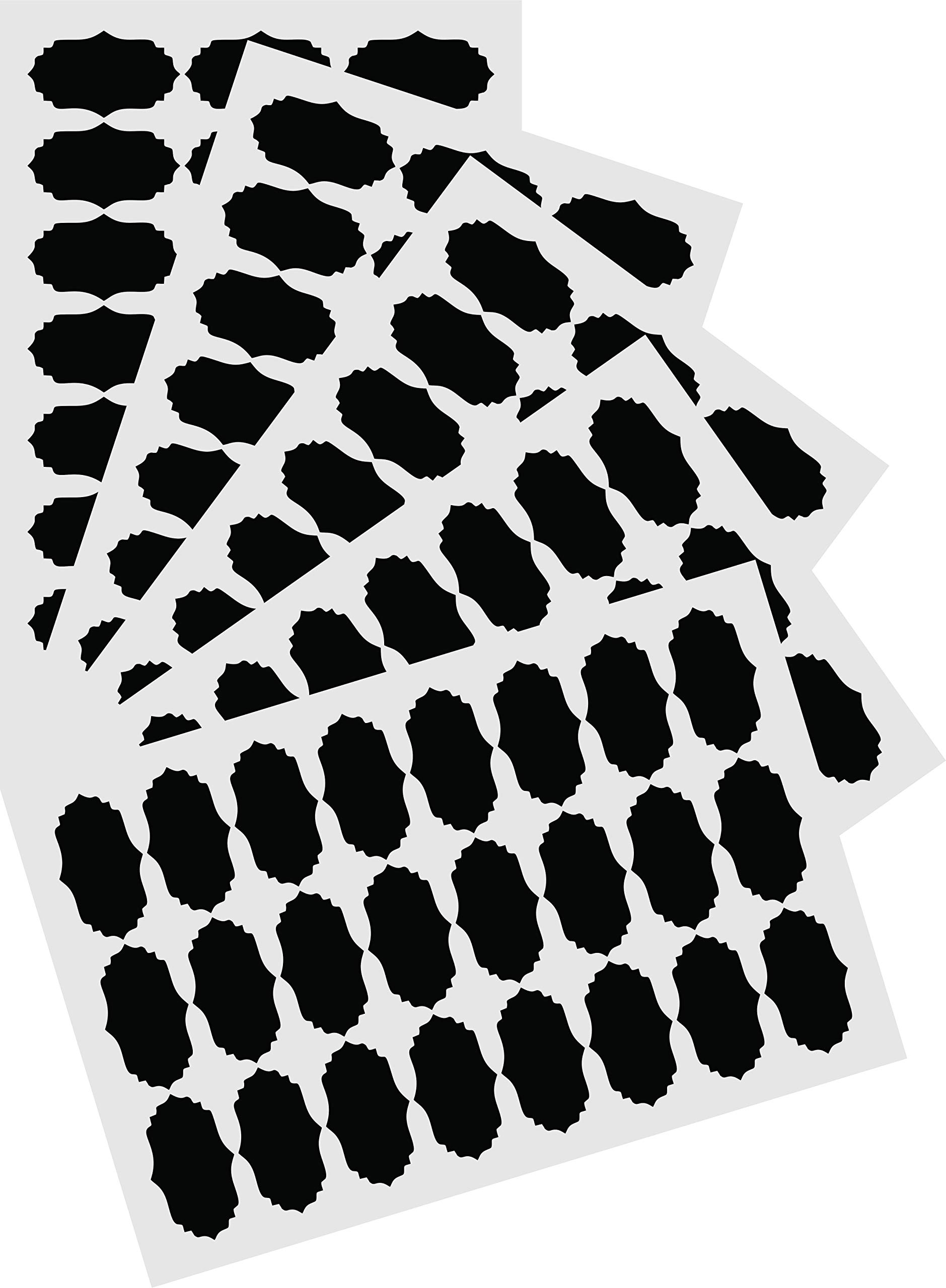 KaaHego 108 Pieces Fancy Chalk Board Stickers Decals for Craft Kitchen Jar Labels Bottle Stickers 5cmx3.5cm_Desin_9