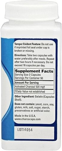 Miniatura 3 de Requa Carbón activado, 260 mg, 100 unidades