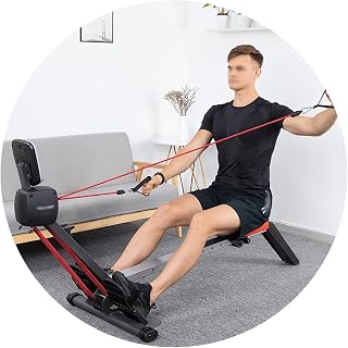FBITE FXJ Rowing Machine for Home Use Foldable Compact, Multi-Function Rowing Machine for Home Gym, Adjustable Fitness Rowing Machine, Bearing 120kg/265lbs