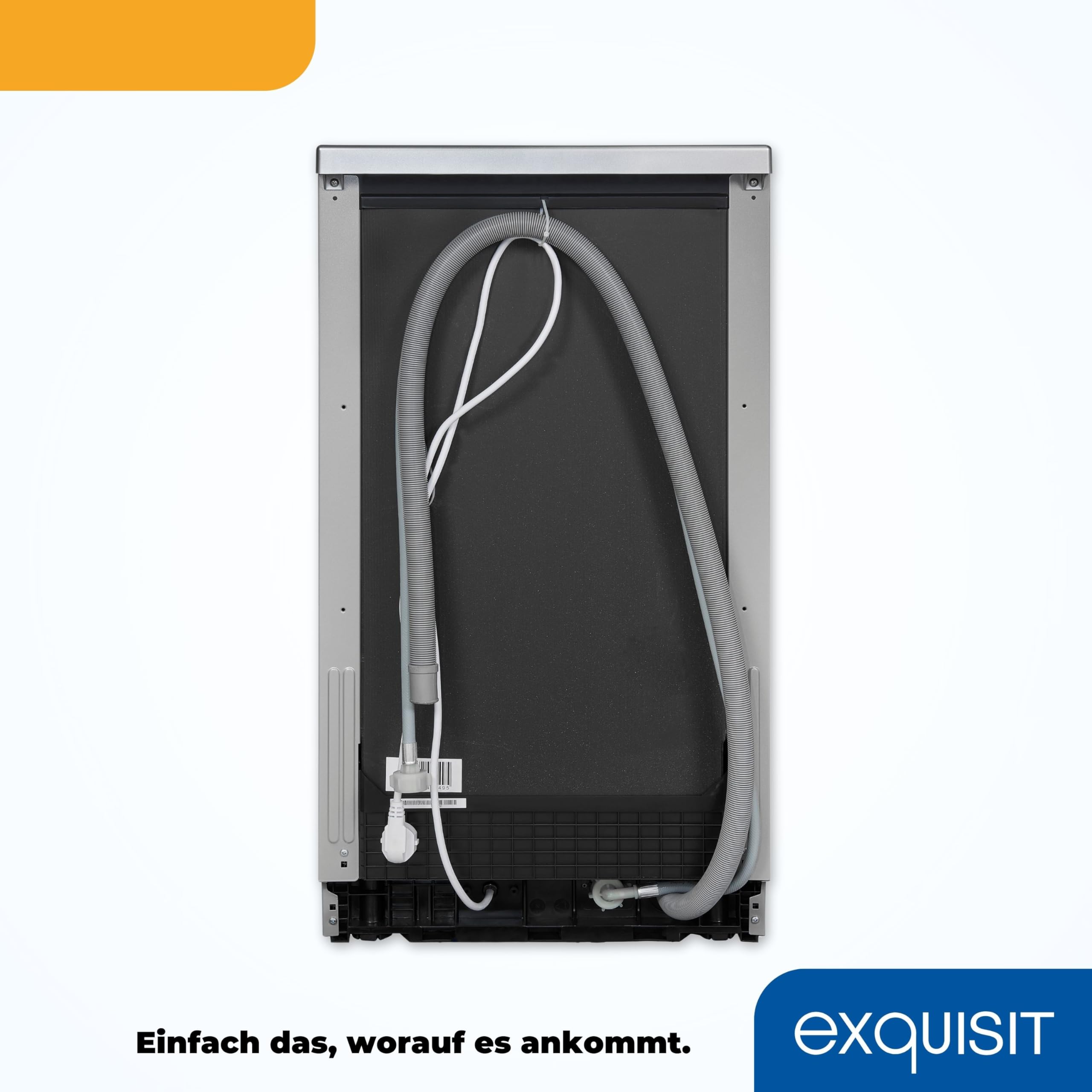 Exquisit GSP9109-030E Geschirrspüler 45 cm Silber Freistehend unterbaufähig 9 Maßgedecke 49 dB leise