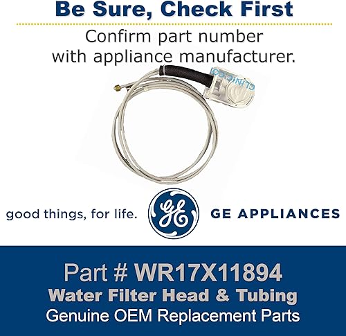 Miniatura 2 de GE WR17X11894 Conjunto de cabezal de filtro de agua original OEM para refrigeradores GE