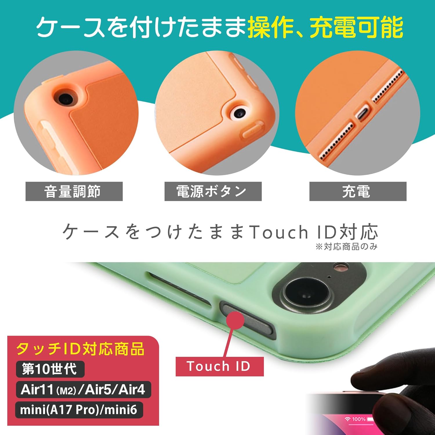ペンシル収納有/タッチペン フィルム2枚付 iPad mini 5 mini 4 第5 第4 
