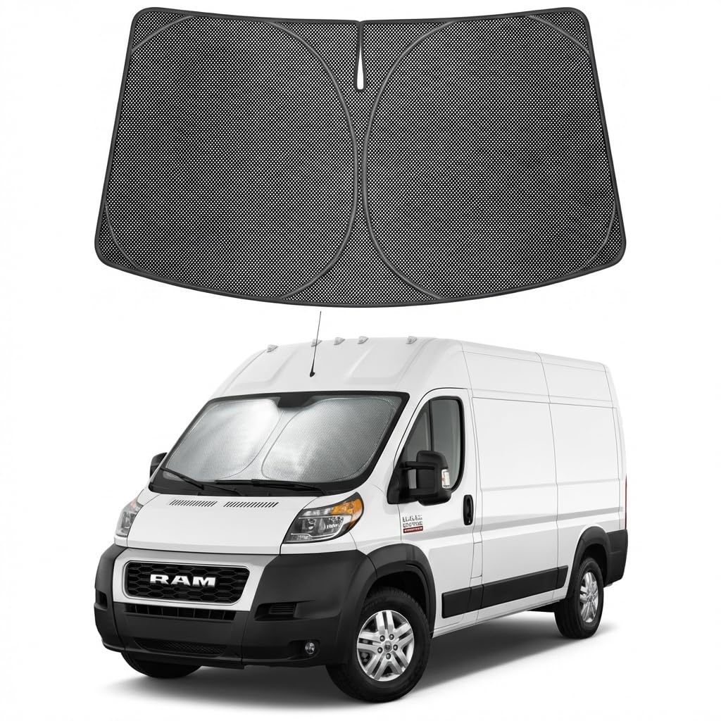 Proadsy Custom Fit 2014-2026 Dodge RAM ProMaster Car Windshield Sun Shade